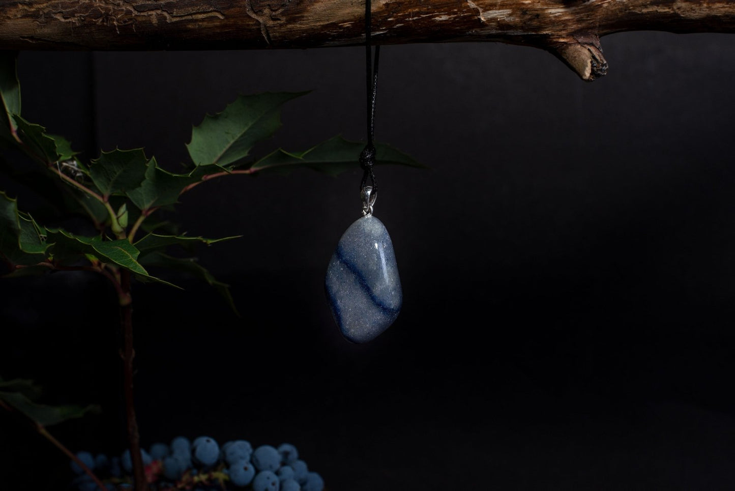 Mėlynas kvarcas pakabukas – 925 sidabras - www.Kristalai.eu