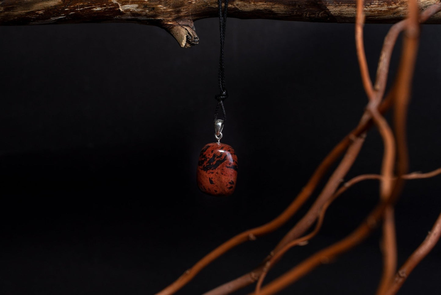 Mahagoninis obsidianas pakabukas – 925 sidabras - www.Kristalai.eu