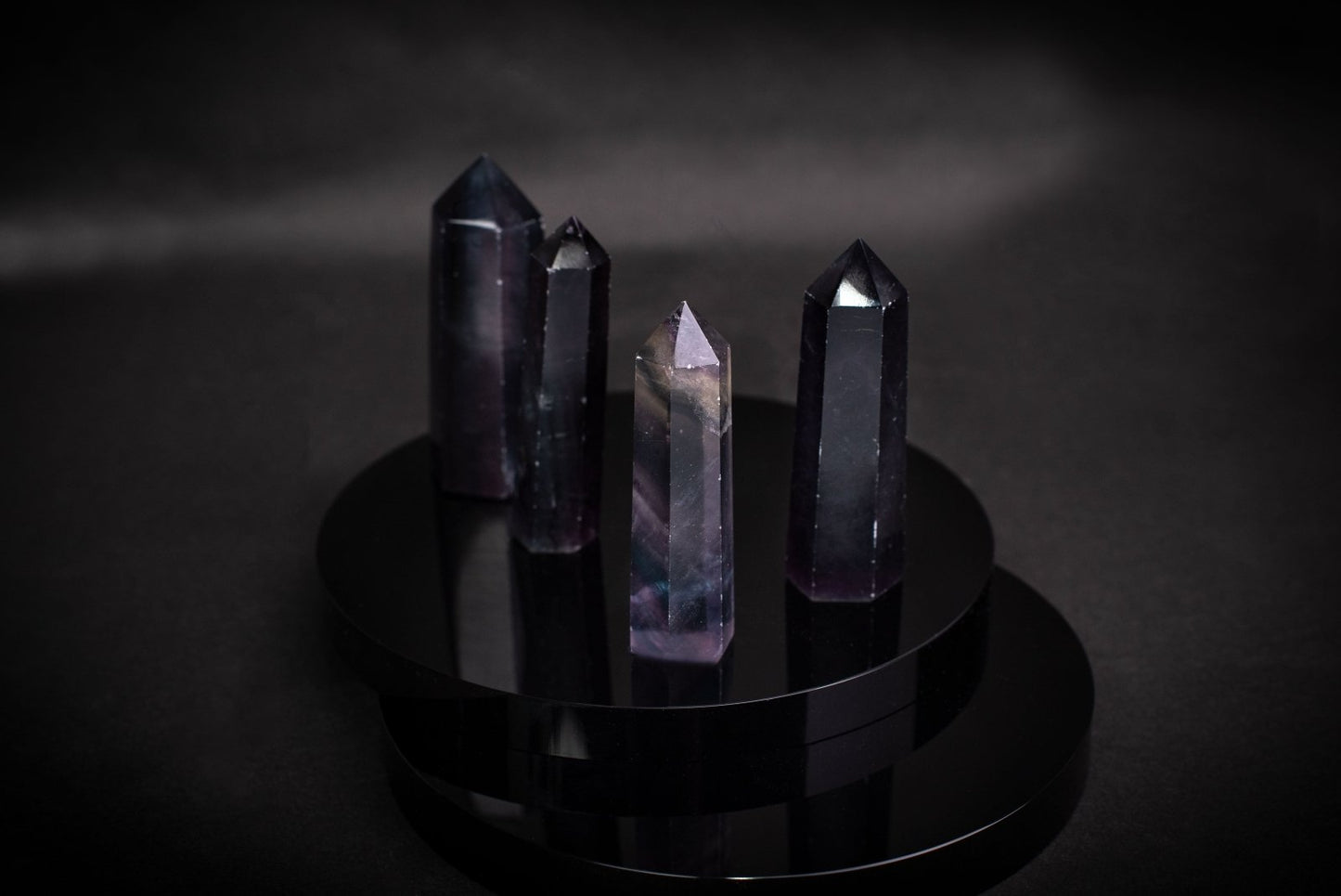 Vaivorykštinis fluoritas obeliskas ~7-9cm - www.Kristalai.eu