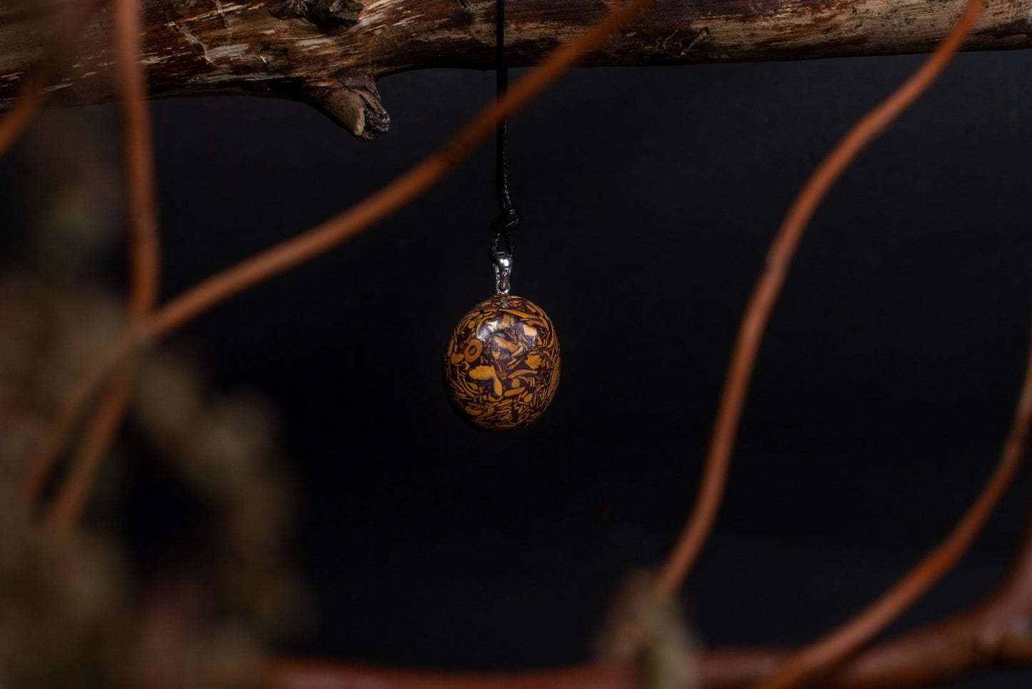 Gyvatės odos jaspis pakabukas – 925 sidabras - www.Kristalai.eu