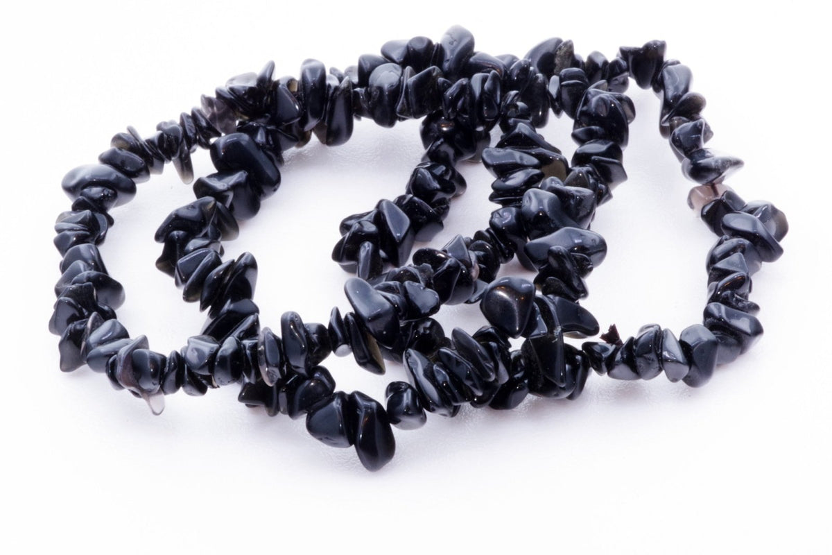 Obsidiano apyrankė – Čipsiukai - www.Kristalai.eu
