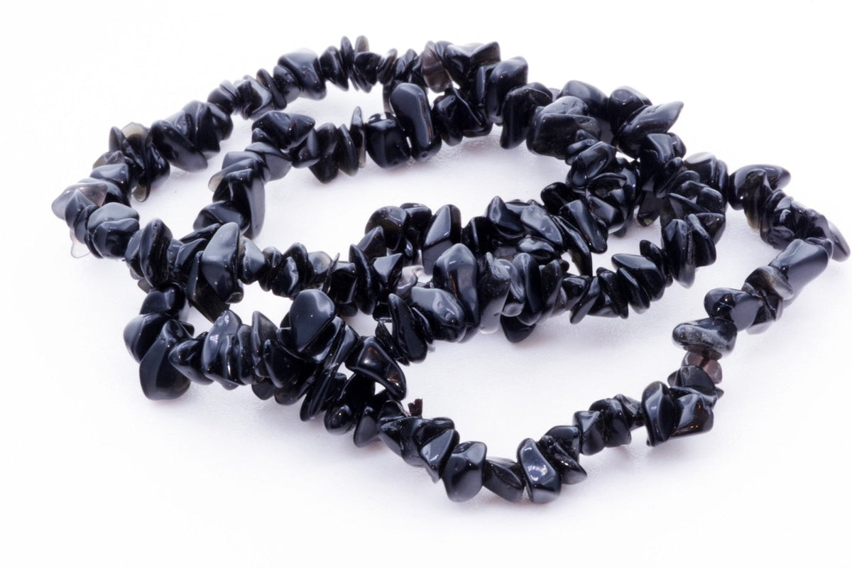 Obsidiano apyrankė – Čipsiukai - www.Kristalai.eu