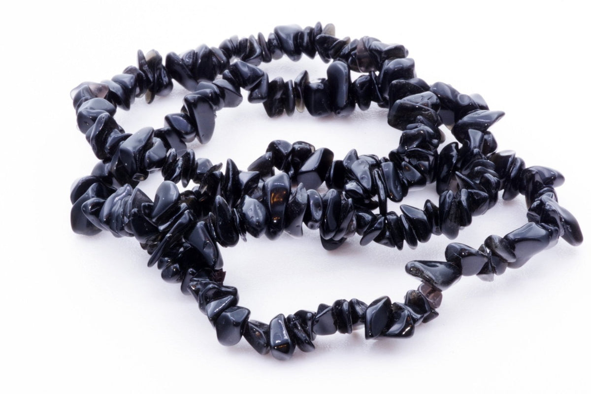 Obsidiano apyrankė – Čipsiukai - www.Kristalai.eu