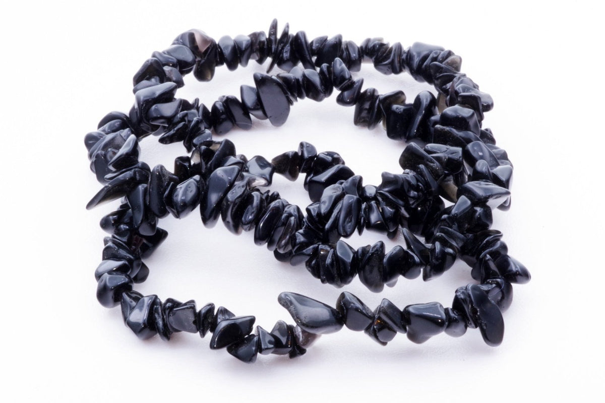 Obsidiano apyrankė – Čipsiukai - www.Kristalai.eu