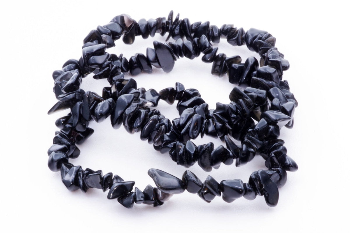 Obsidiano apyrankė – Čipsiukai - www.Kristalai.eu