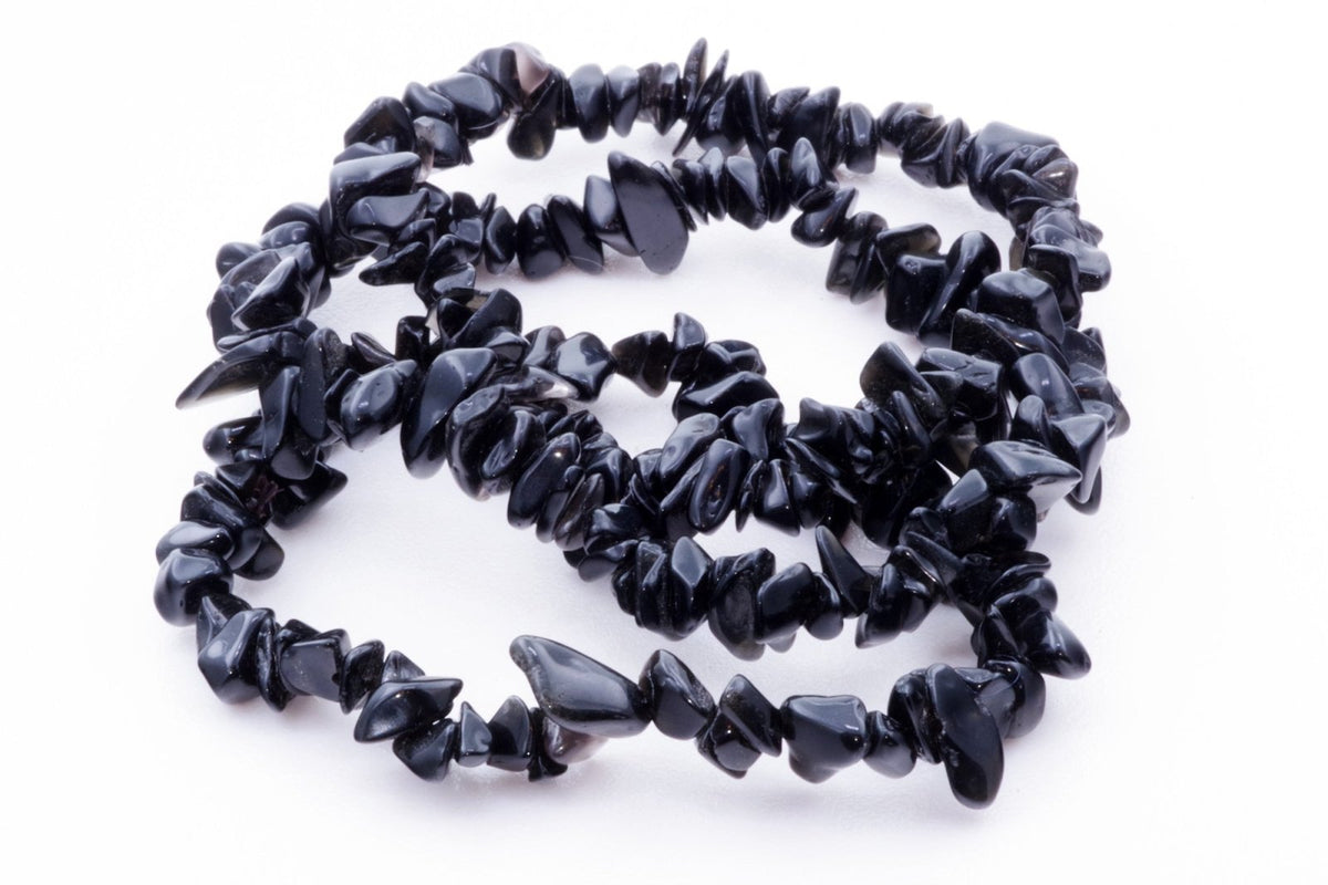 Obsidiano apyrankė – Čipsiukai - www.Kristalai.eu