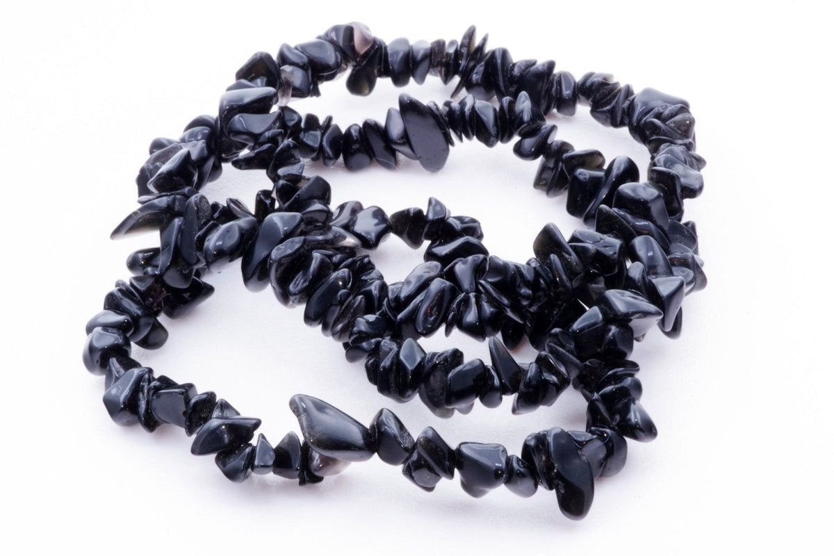 Obsidiano apyrankė – Čipsiukai - www.Kristalai.eu