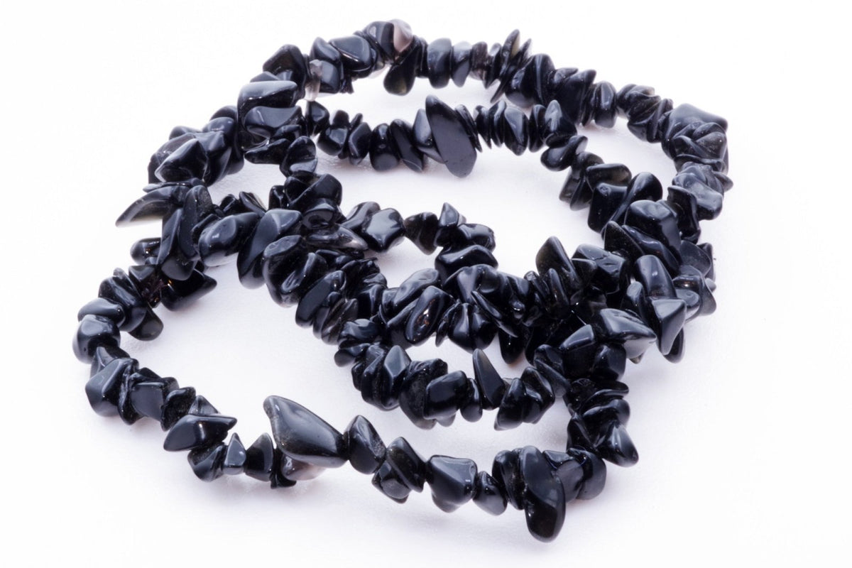 Obsidiano apyrankė – Čipsiukai - www.Kristalai.eu