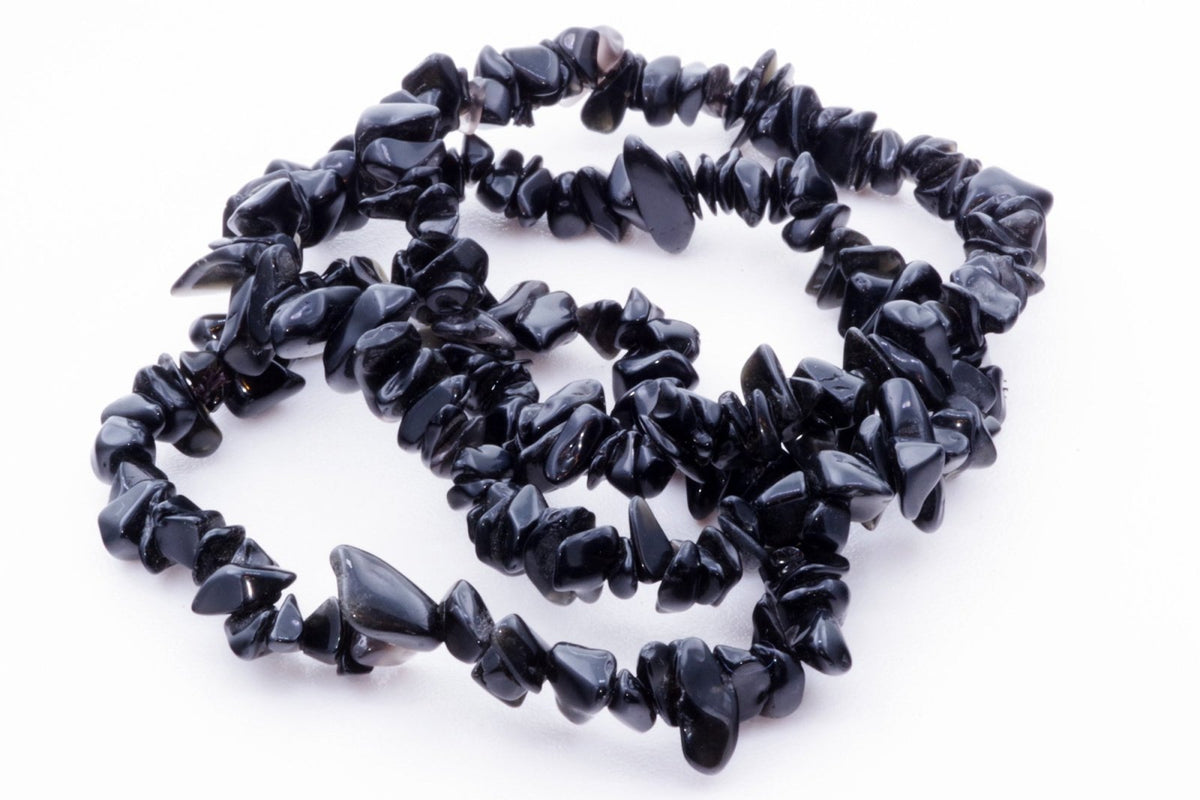Obsidiano apyrankė – Čipsiukai - www.Kristalai.eu