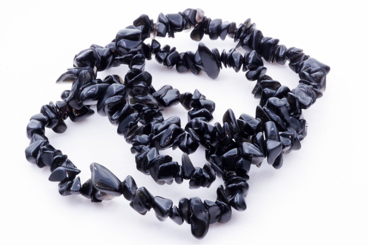 Obsidiano apyrankė – Čipsiukai - www.Kristalai.eu