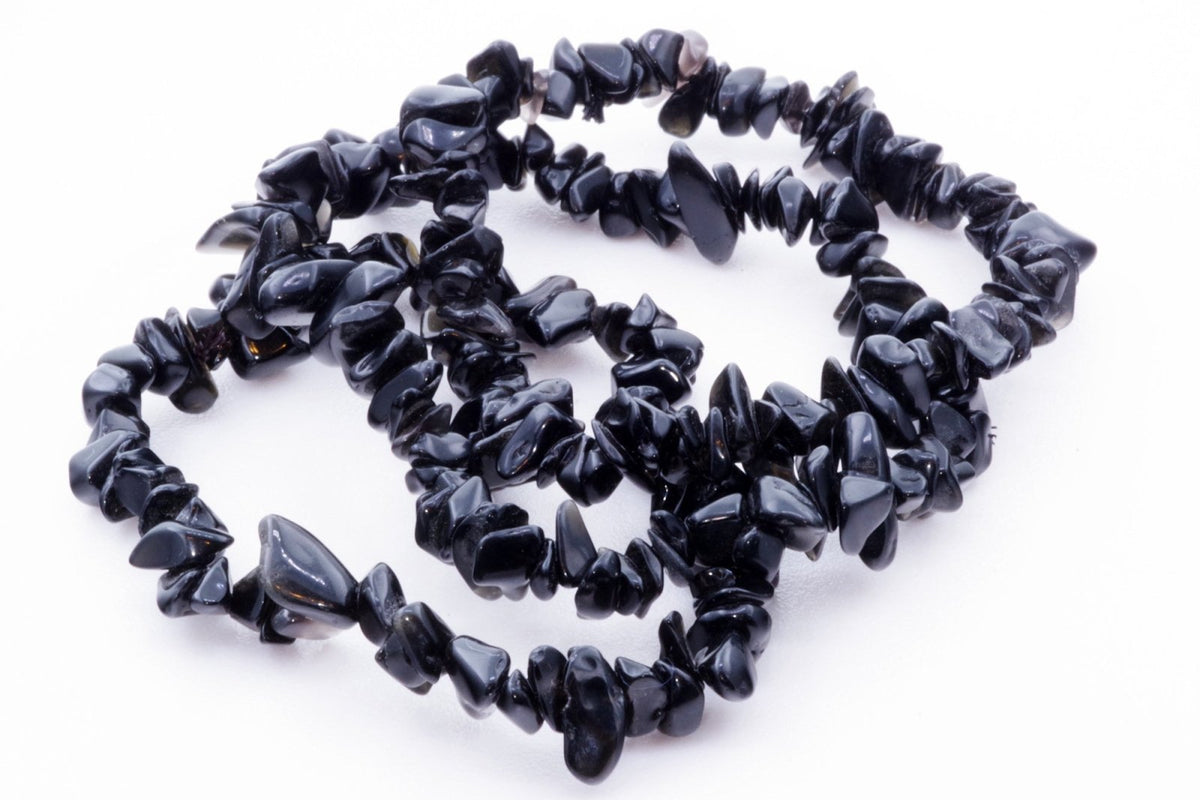 Obsidiano apyrankė – Čipsiukai - www.Kristalai.eu