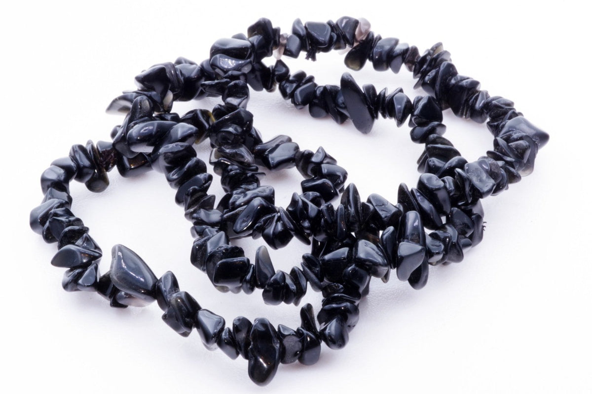 Obsidiano apyrankė – Čipsiukai - www.Kristalai.eu