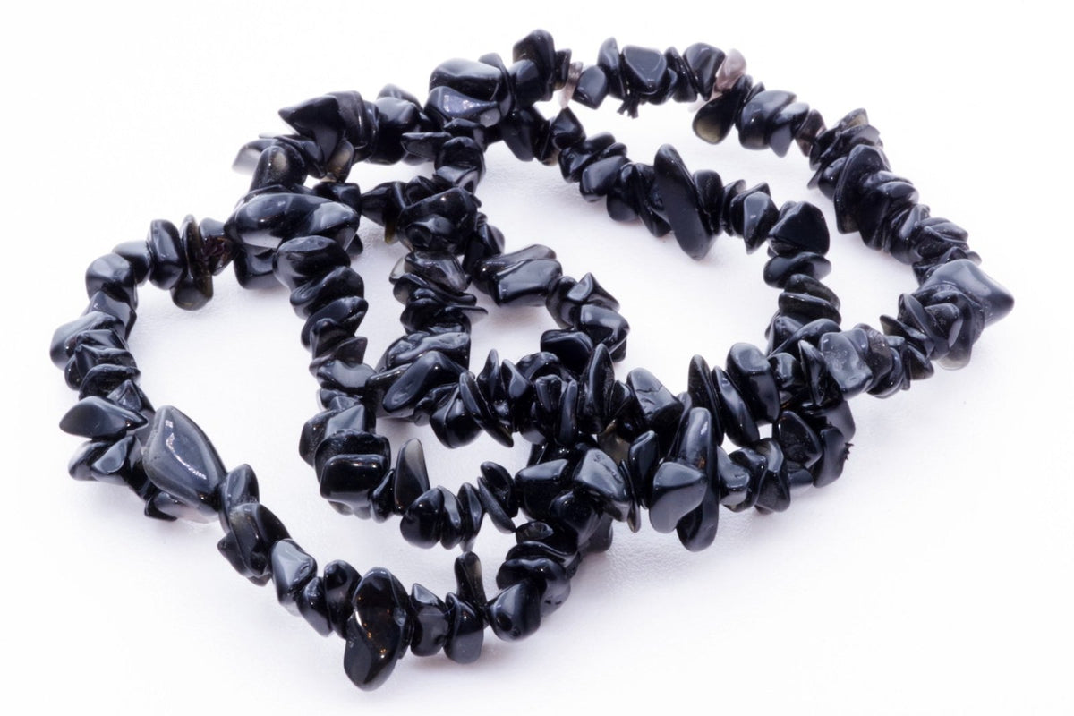 Obsidiano apyrankė – Čipsiukai - www.Kristalai.eu