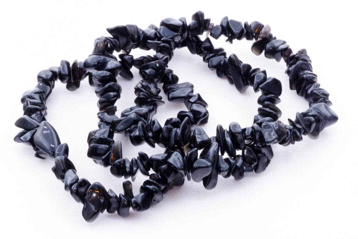 Obsidiano apyrankė – Čipsiukai - www.Kristalai.eu