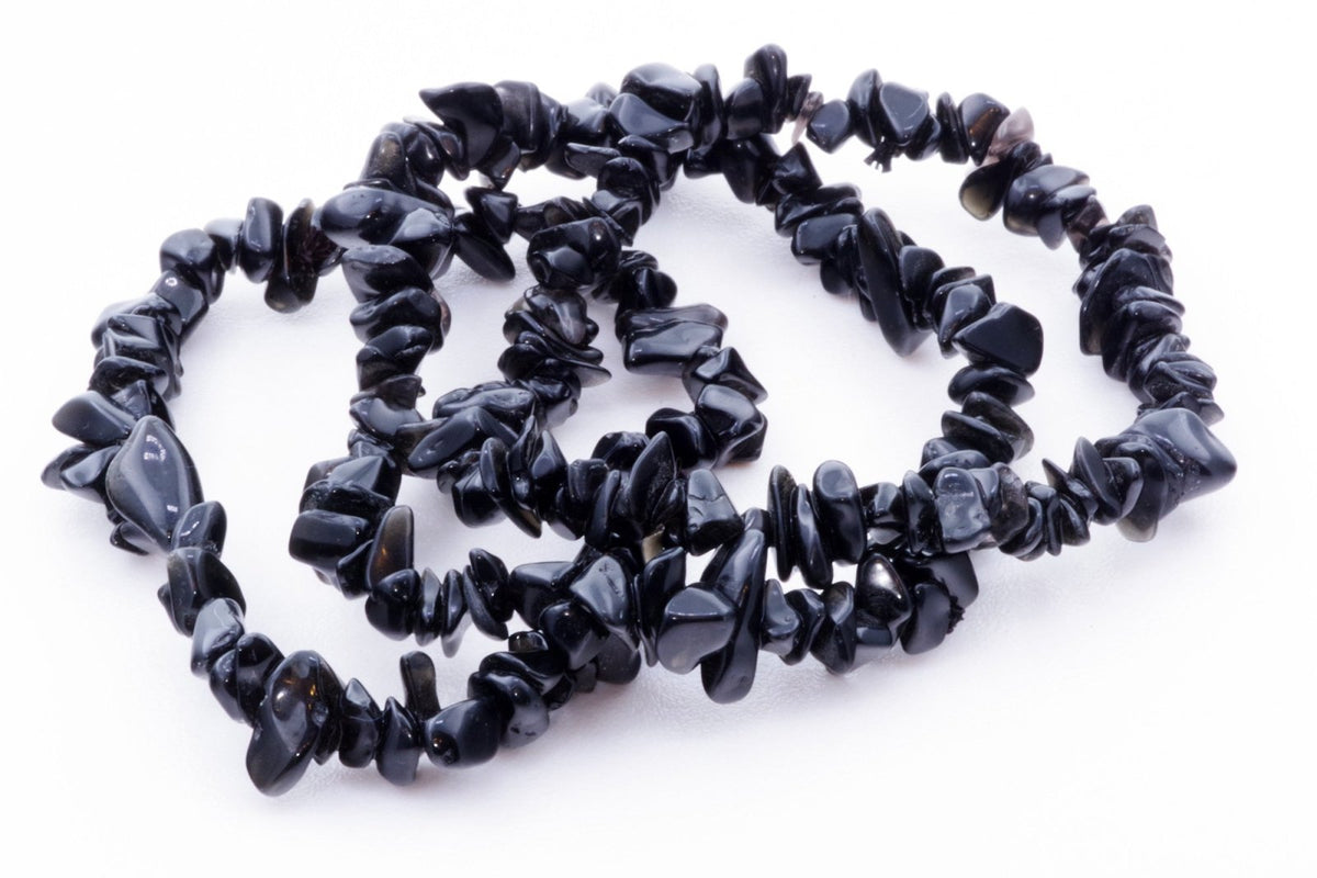 Obsidiano apyrankė – Čipsiukai - www.Kristalai.eu