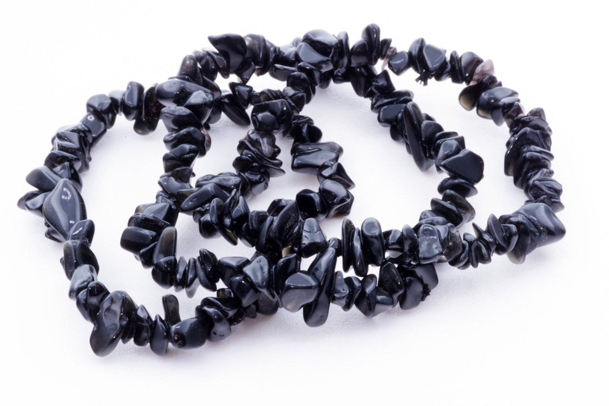 Obsidiano apyrankė – Čipsiukai - www.Kristalai.eu