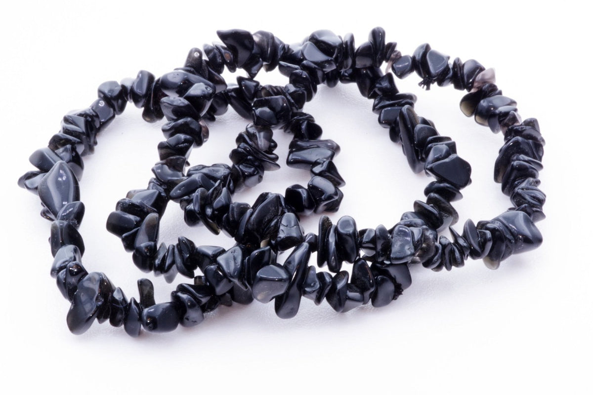 Obsidiano apyrankė – Čipsiukai - www.Kristalai.eu