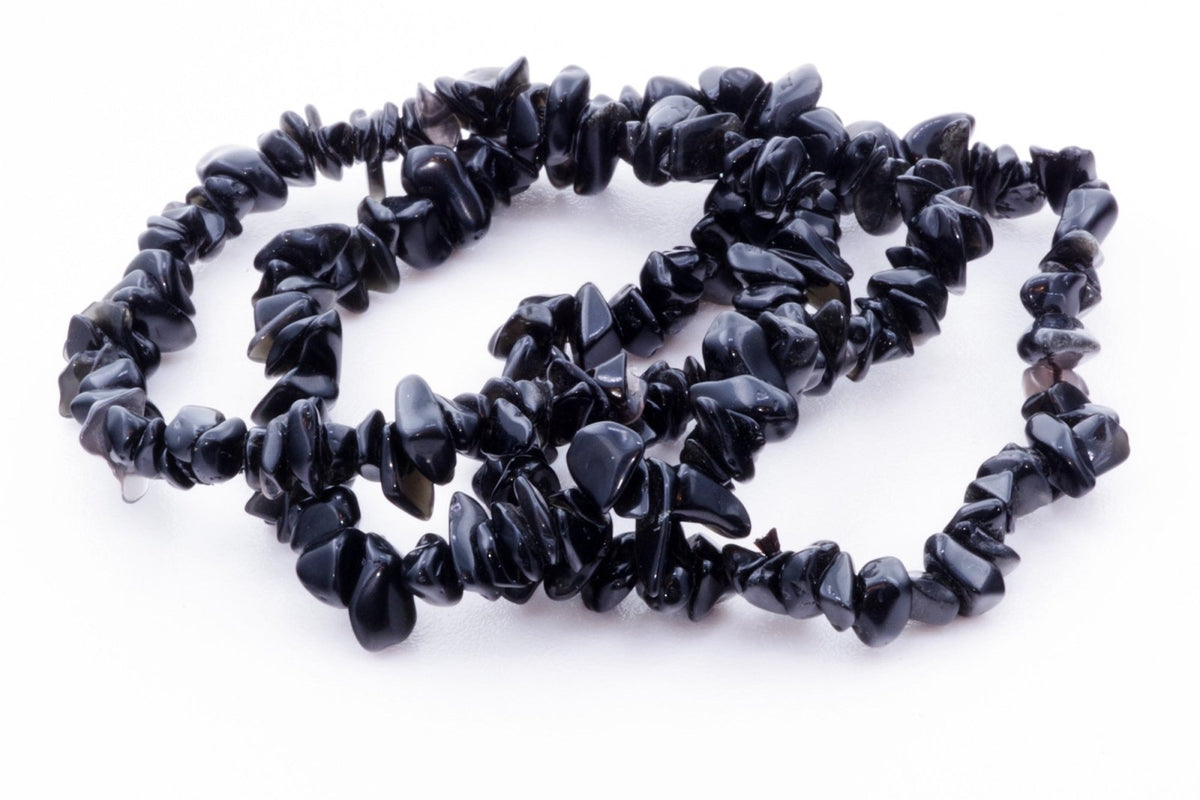 Obsidiano apyrankė – Čipsiukai - www.Kristalai.eu