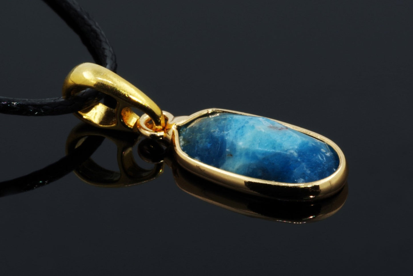 Apatitas Ovalus – paauksuotas 925 sidabras - www.Kristalai.eu