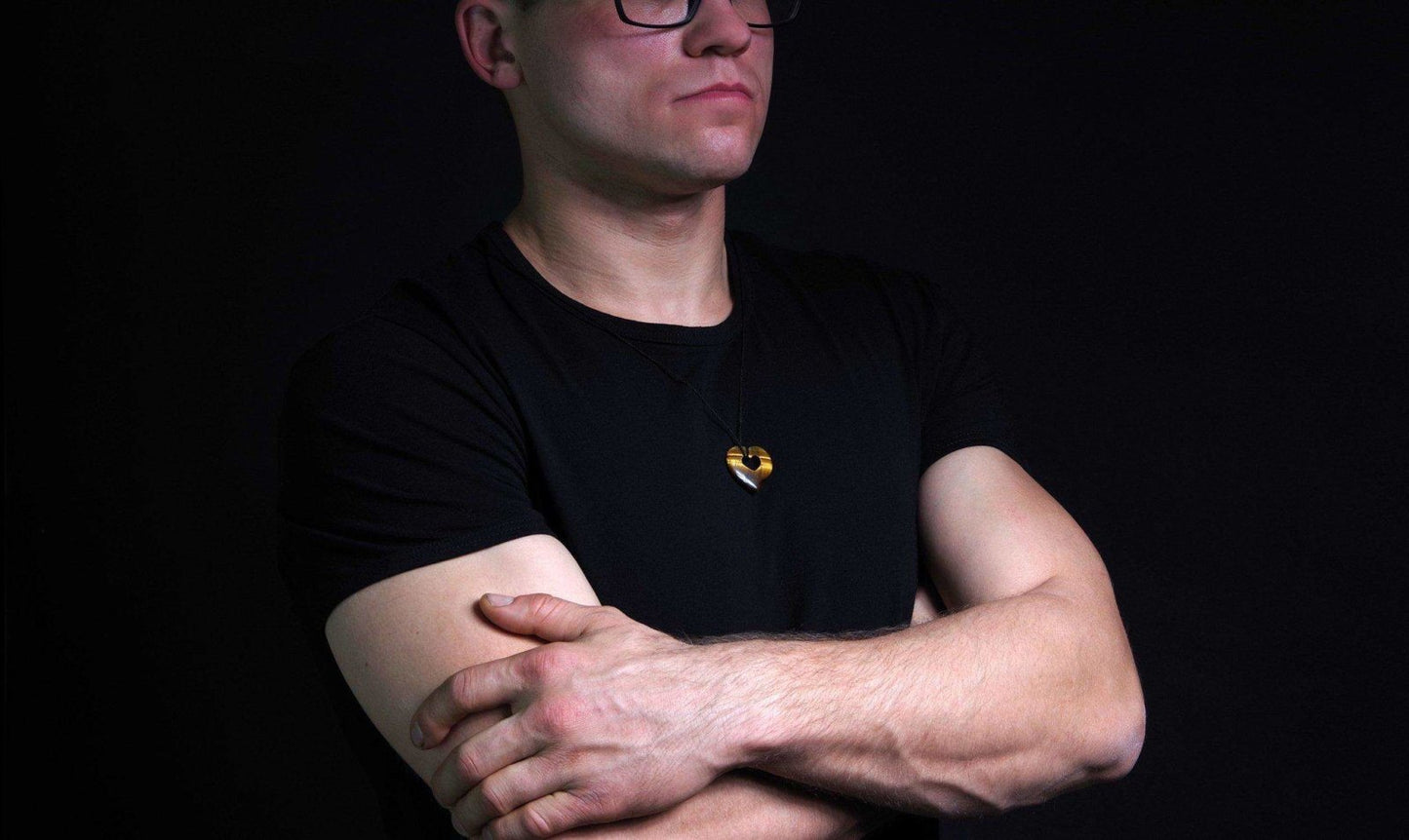 Tigro akis pakabukas – Širdelė - www.Kristalai.eu