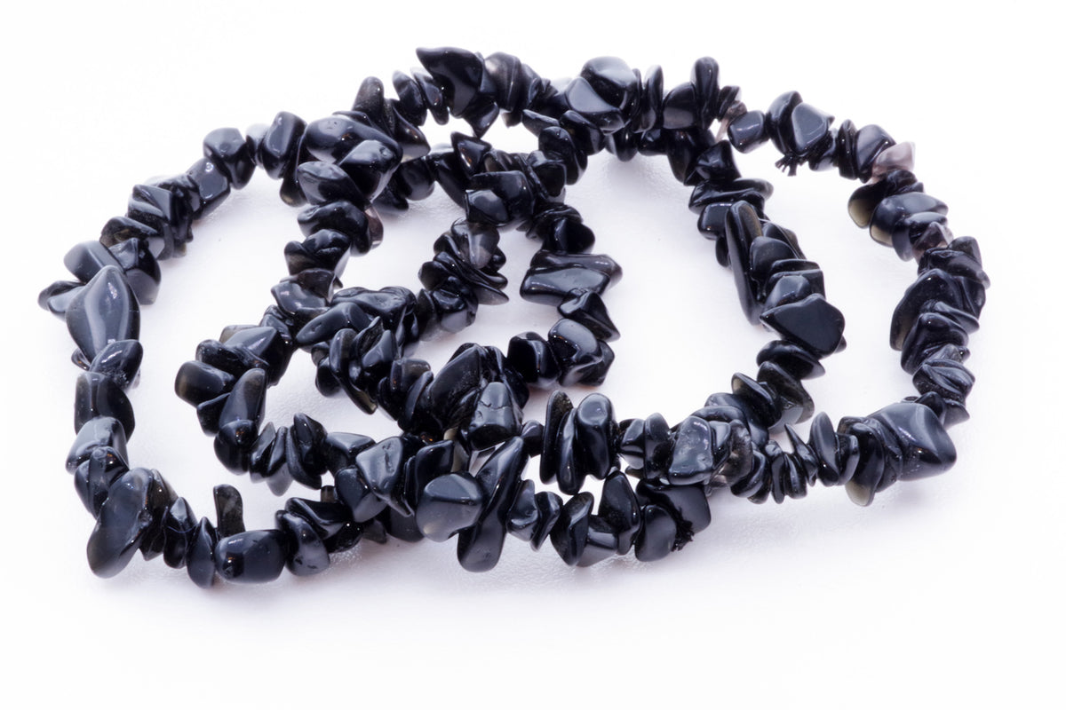 Obsidiano apyrankė – Čipsiukai - www.Kristalai.eu