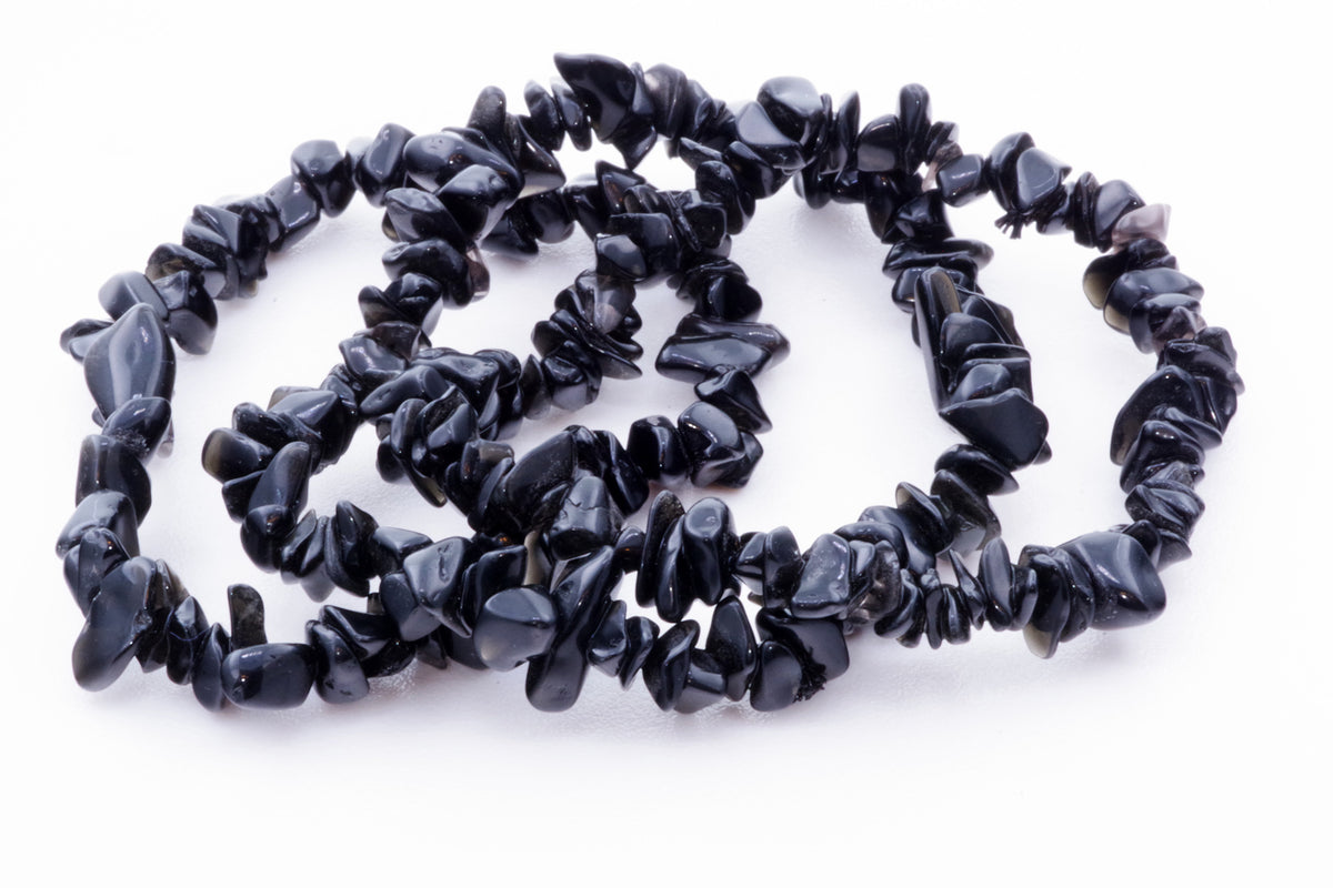 Obsidiano apyrankė – Čipsiukai - www.Kristalai.eu