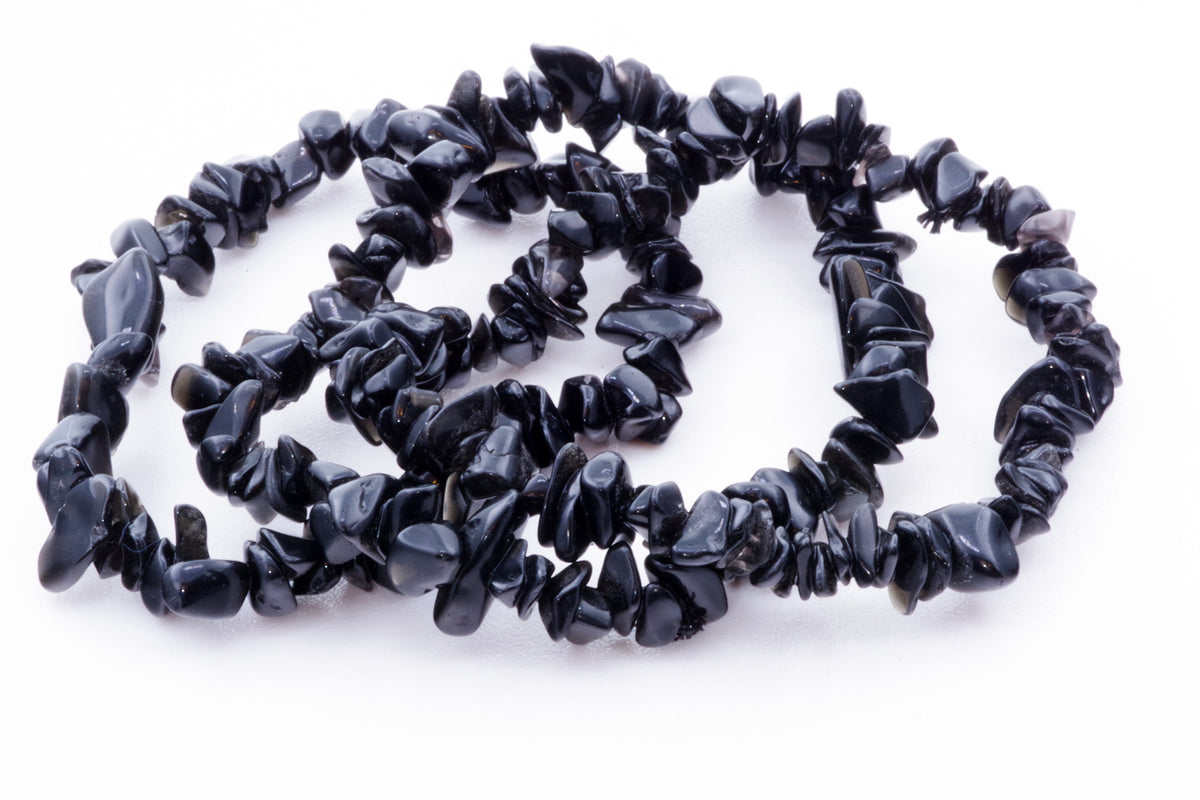 Obsidiano apyrankė – Čipsiukai - www.Kristalai.eu