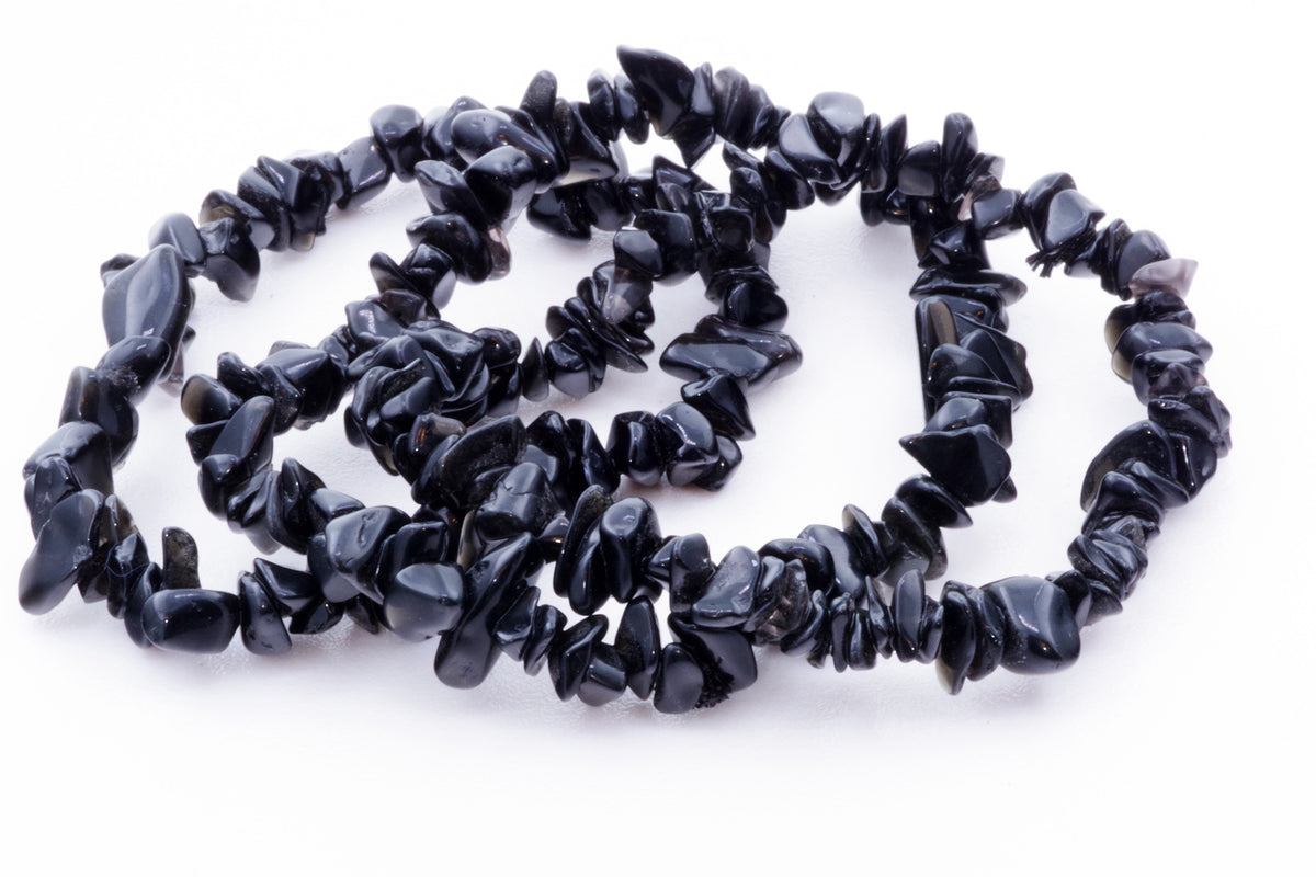 Obsidiano apyrankė – Čipsiukai - www.Kristalai.eu