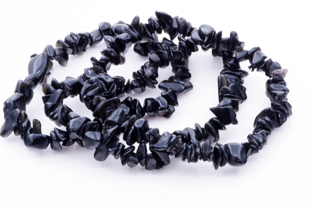 Obsidiano apyrankė – Čipsiukai - www.Kristalai.eu