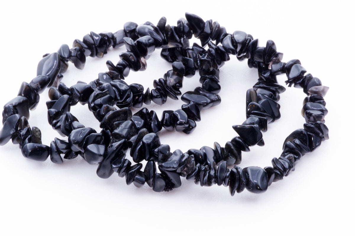 Obsidiano apyrankė – Čipsiukai - www.Kristalai.eu