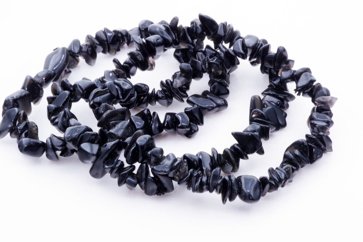 Obsidiano apyrankė – Čipsiukai - www.Kristalai.eu