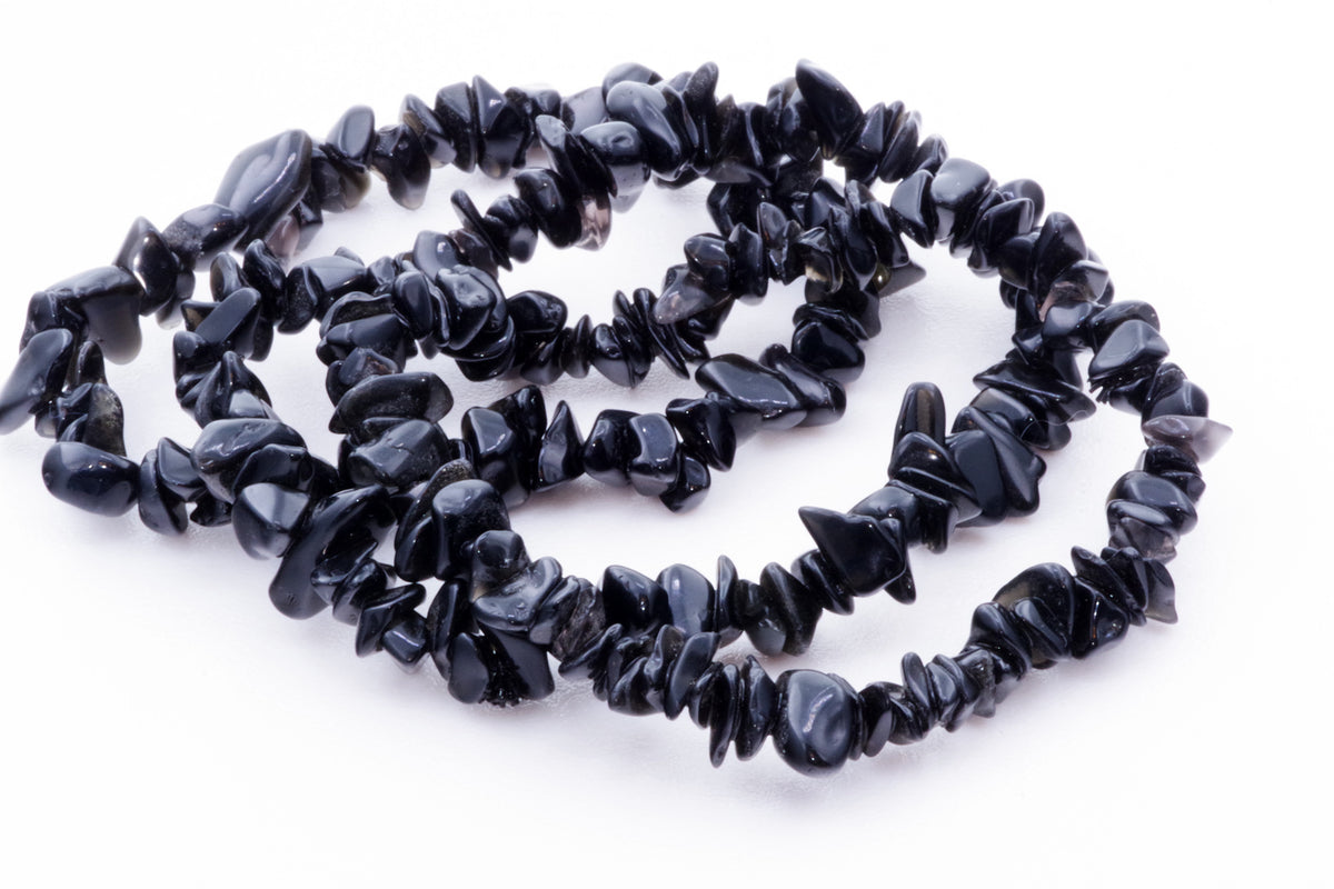Obsidiano apyrankė – Čipsiukai - www.Kristalai.eu
