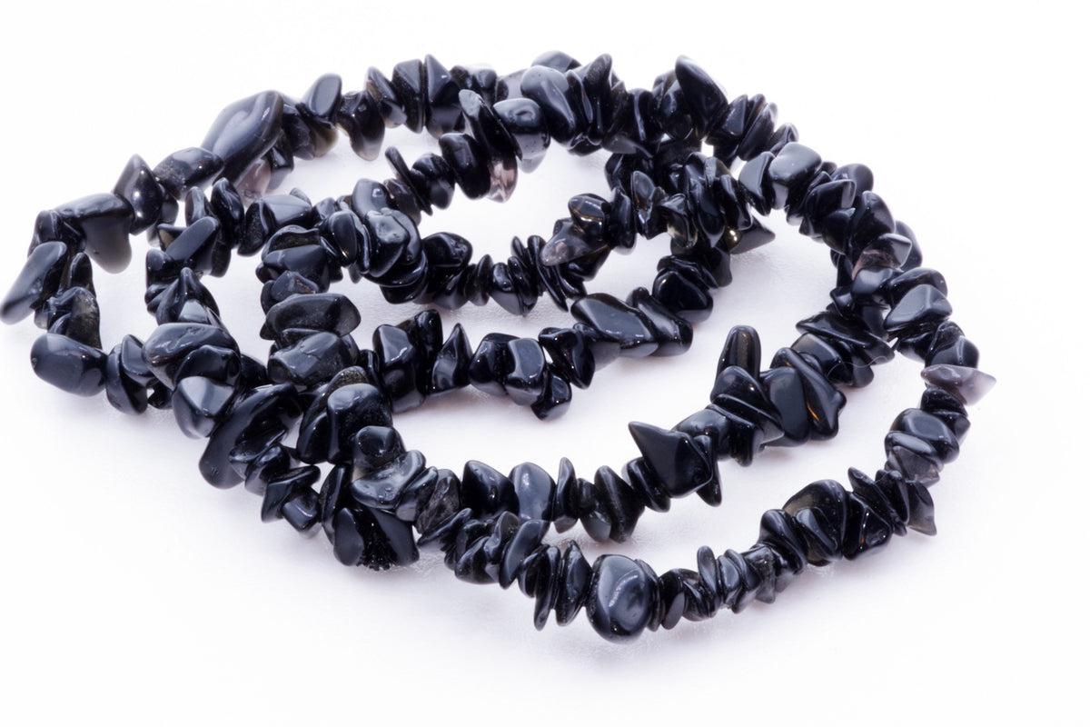 Obsidiano apyrankė – Čipsiukai - www.Kristalai.eu