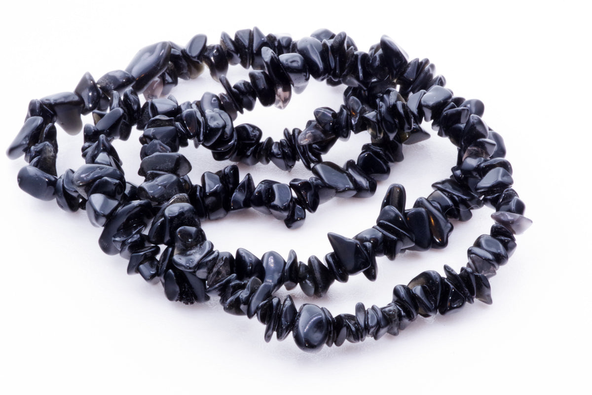 Obsidiano apyrankė – Čipsiukai - www.Kristalai.eu