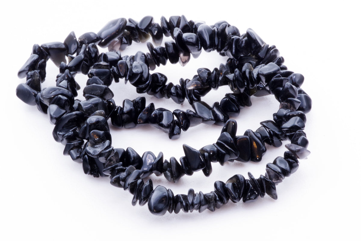 Obsidiano apyrankė – Čipsiukai - www.Kristalai.eu