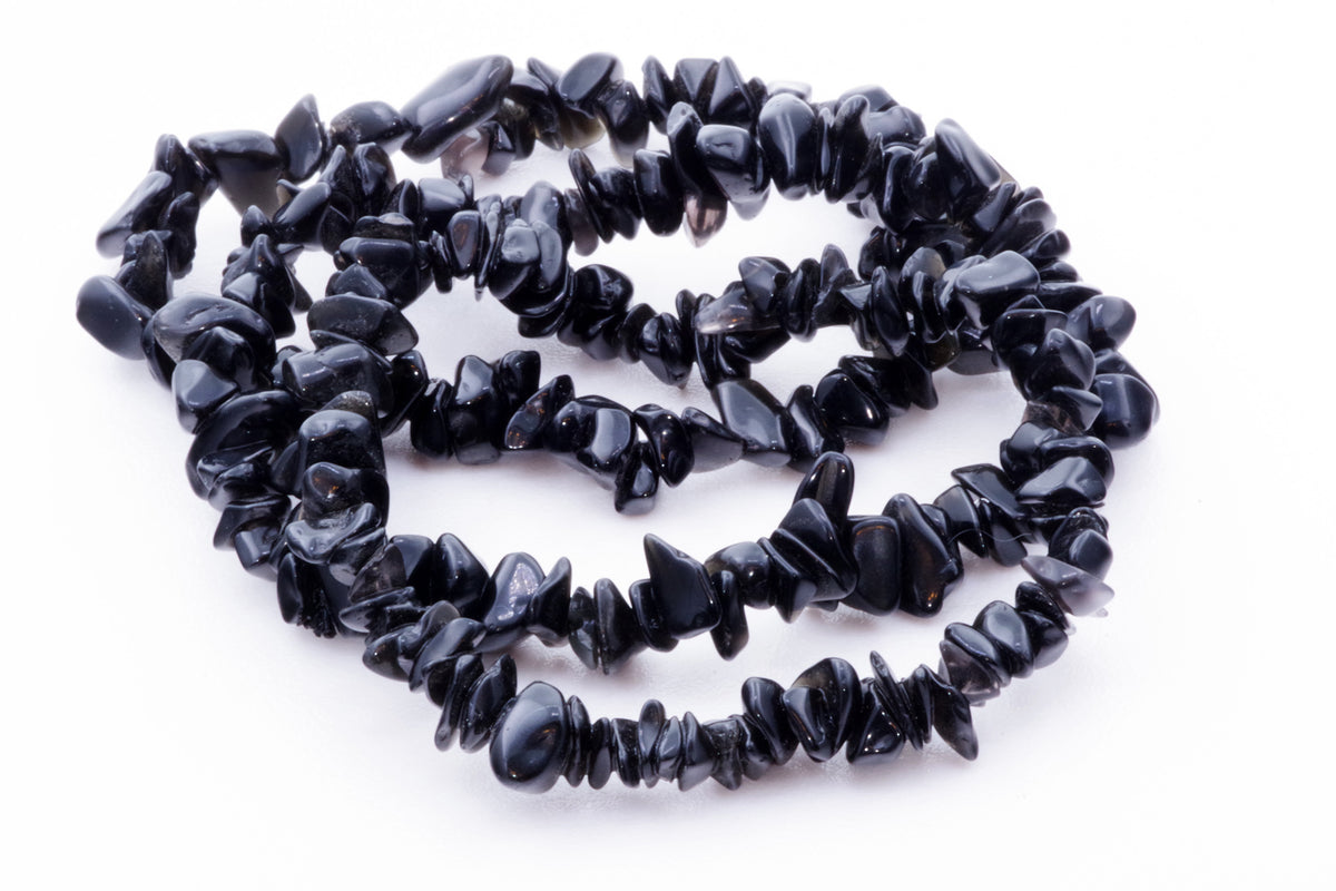 Obsidiano apyrankė – Čipsiukai - www.Kristalai.eu