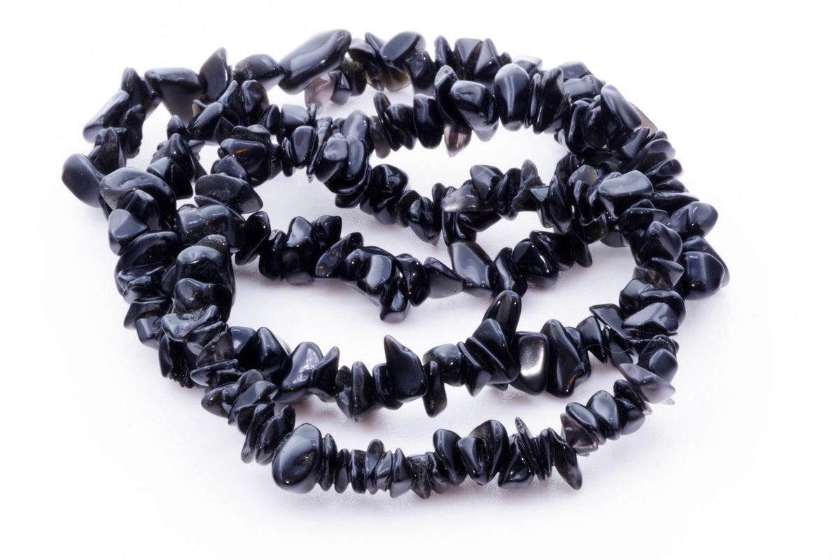 Obsidiano apyrankė – Čipsiukai - www.Kristalai.eu