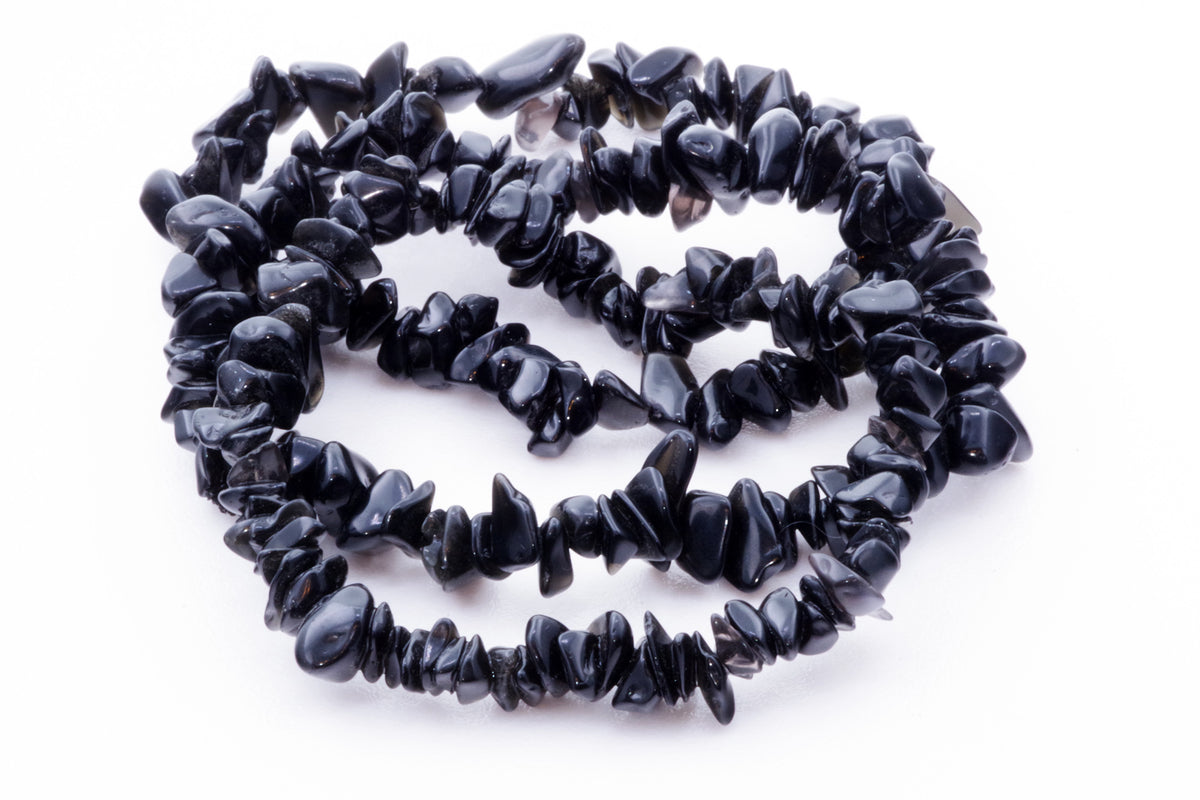 Obsidiano apyrankė – Čipsiukai - www.Kristalai.eu