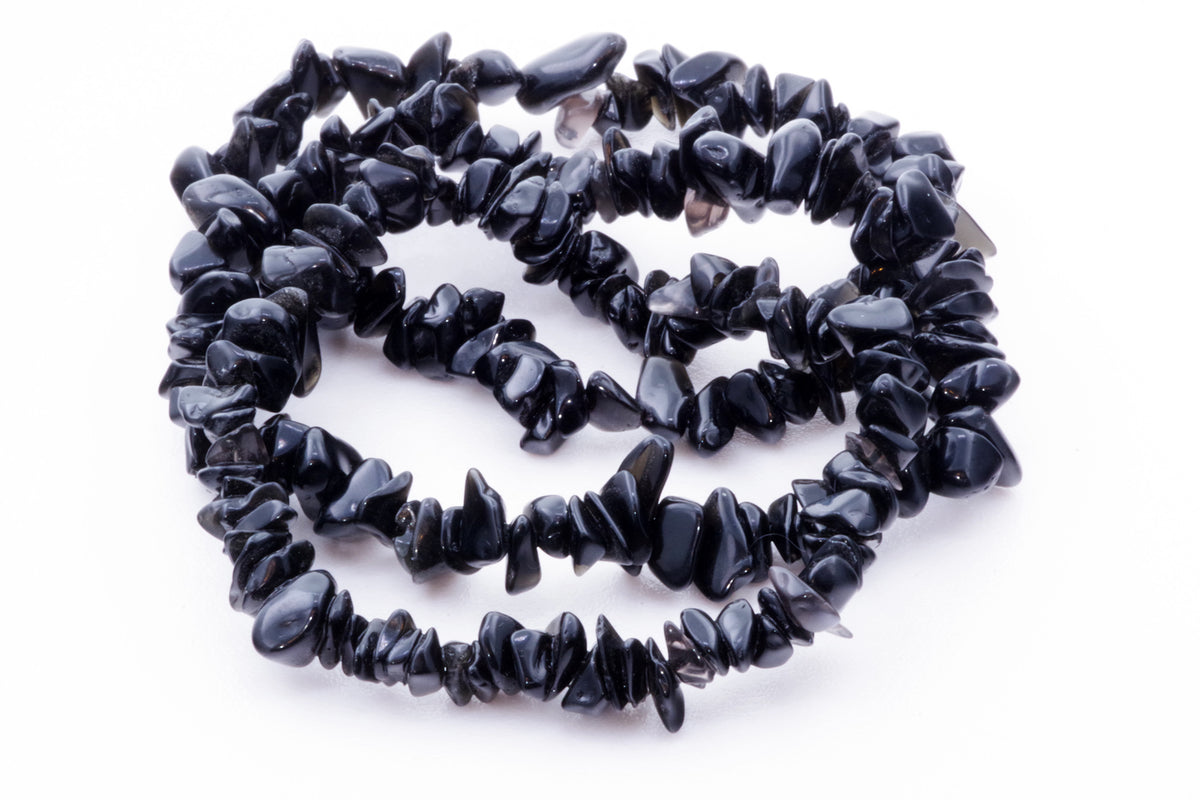 Obsidiano apyrankė – Čipsiukai - www.Kristalai.eu