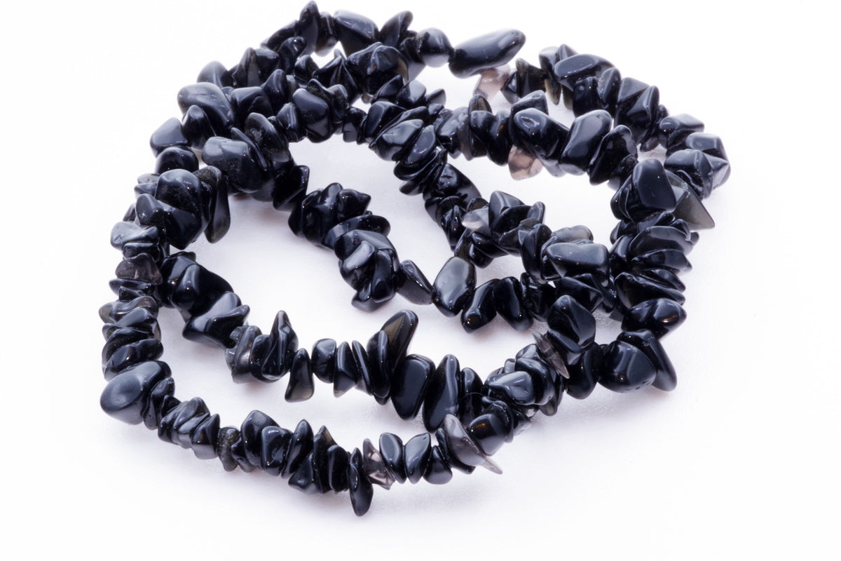 Obsidiano apyrankė – Čipsiukai - www.Kristalai.eu