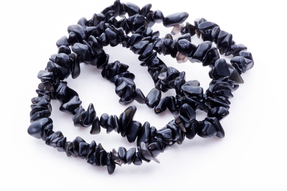 Obsidiano apyrankė – Čipsiukai - www.Kristalai.eu