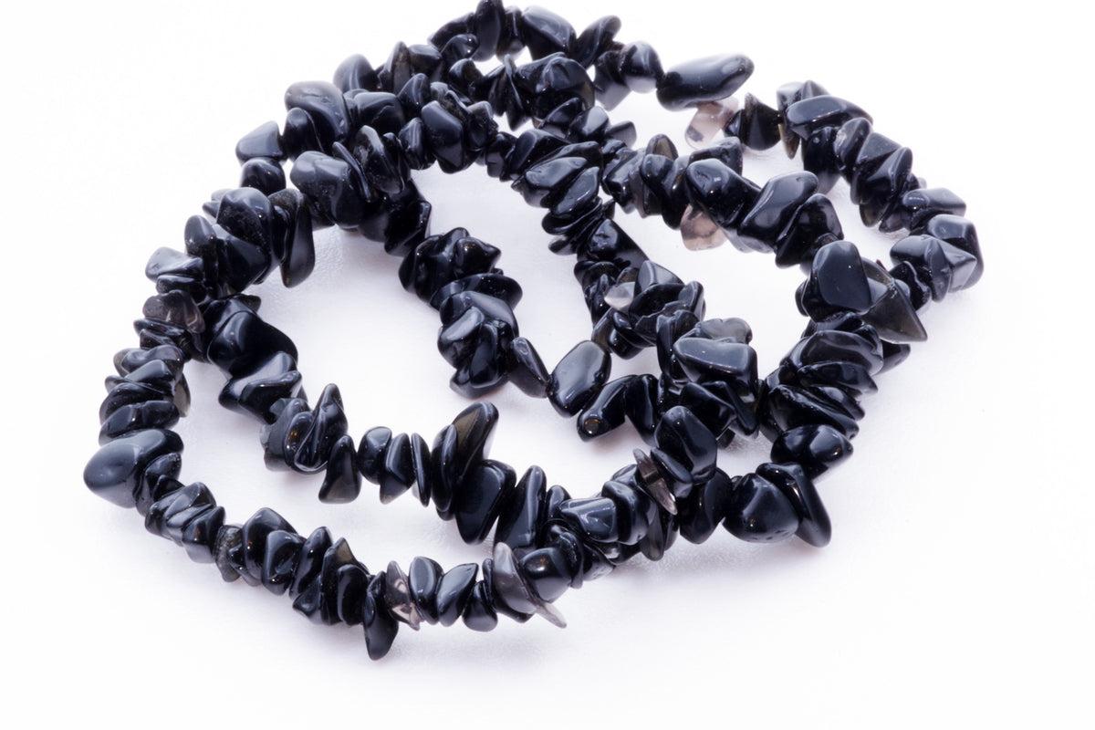 Obsidiano apyrankė – Čipsiukai - www.Kristalai.eu