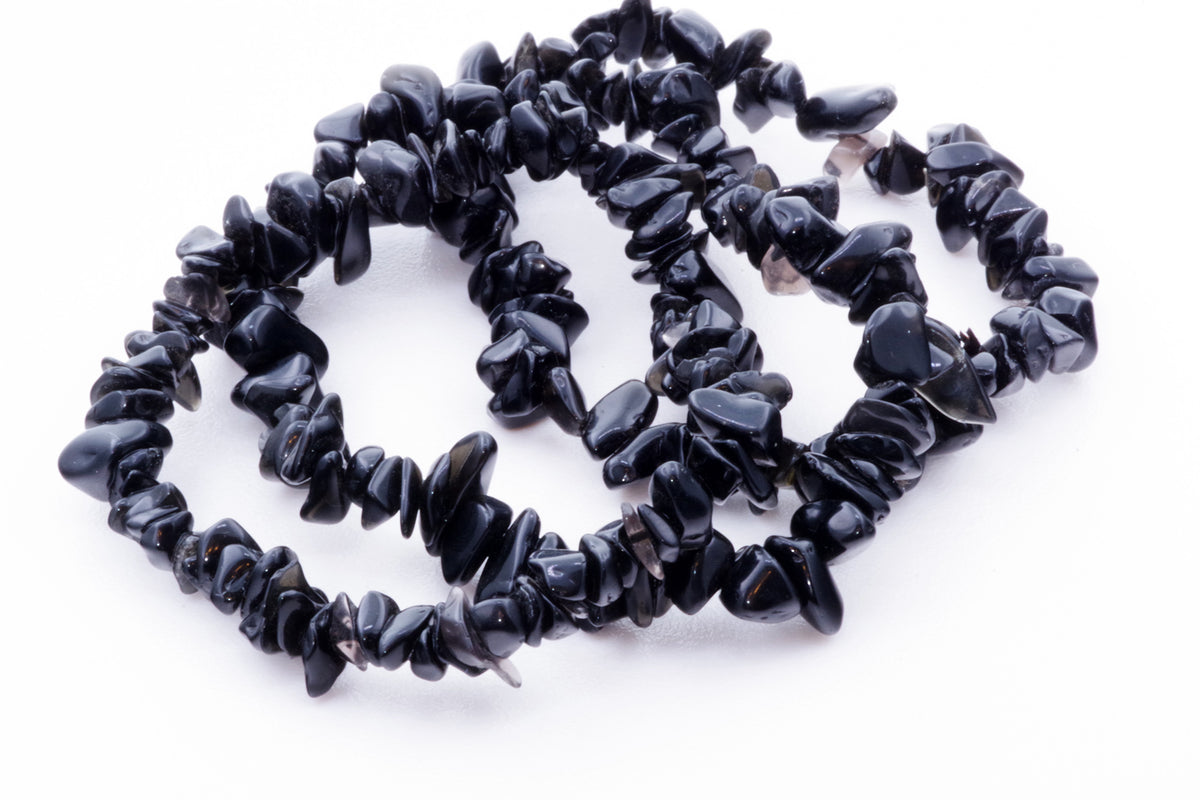 Obsidiano apyrankė – Čipsiukai - www.Kristalai.eu