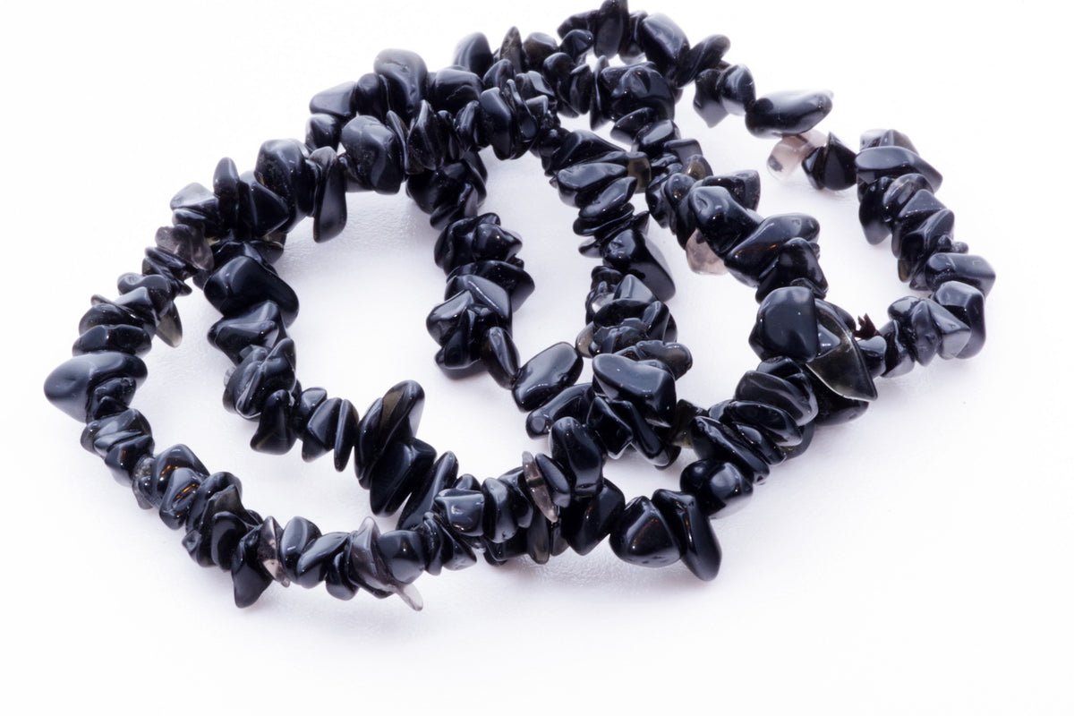 Obsidiano apyrankė – Čipsiukai - www.Kristalai.eu