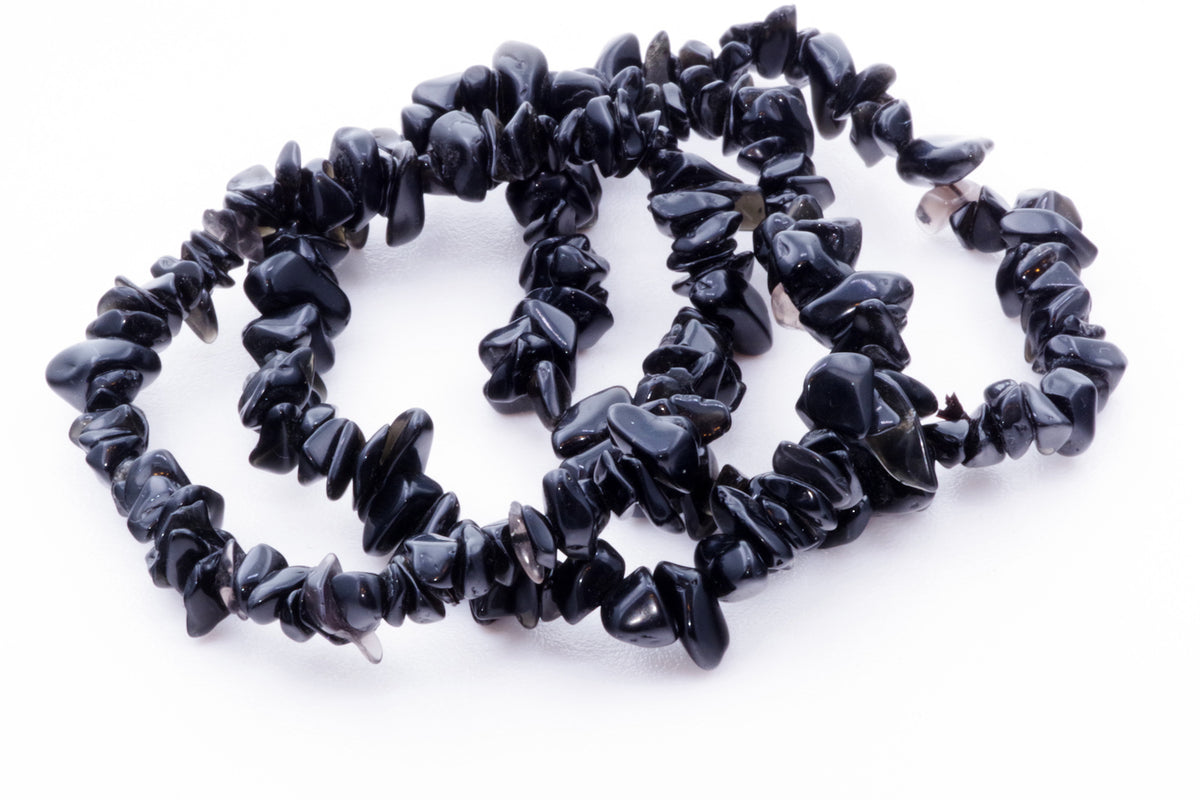 Obsidiano apyrankė – Čipsiukai - www.Kristalai.eu
