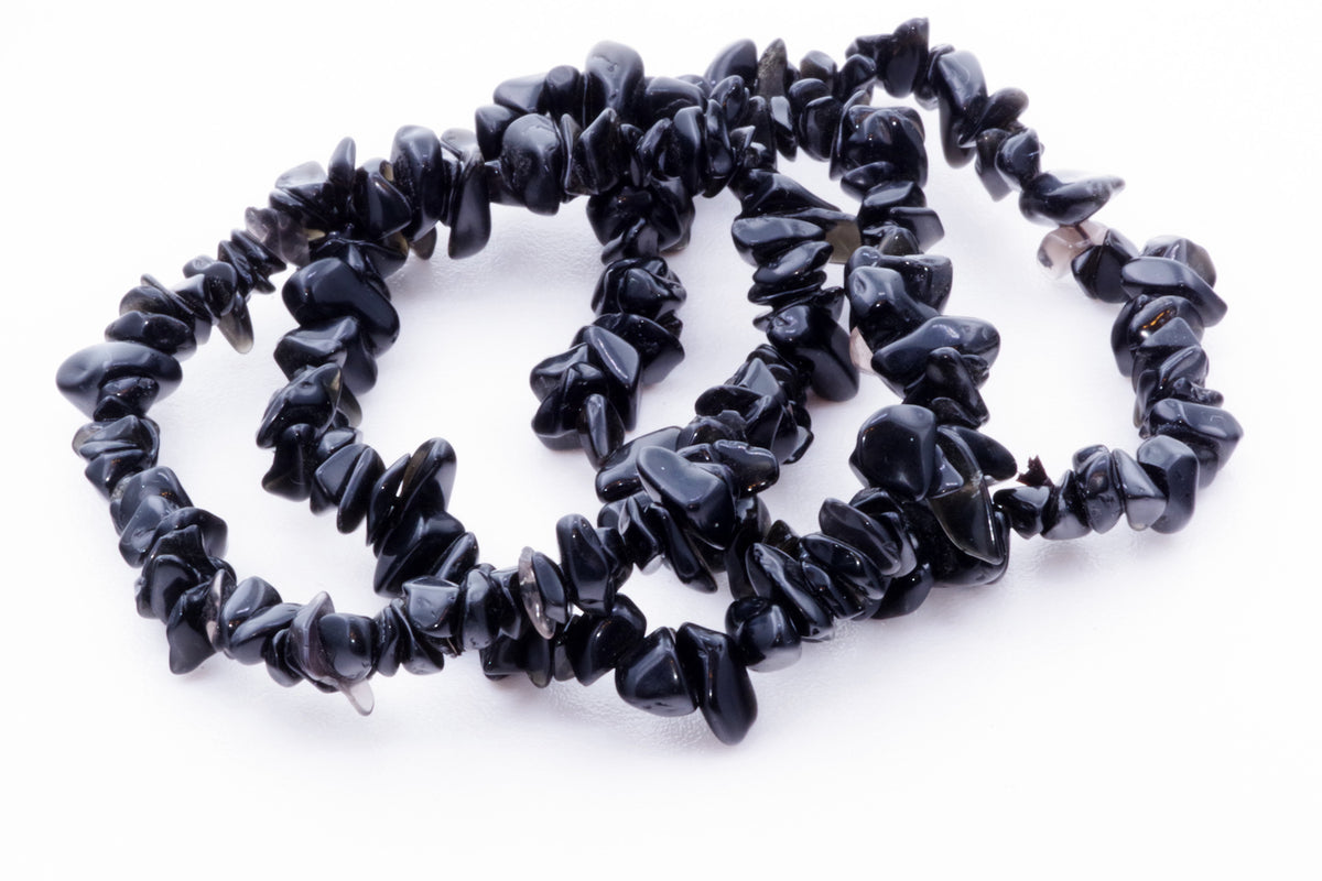 Obsidiano apyrankė – Čipsiukai - www.Kristalai.eu