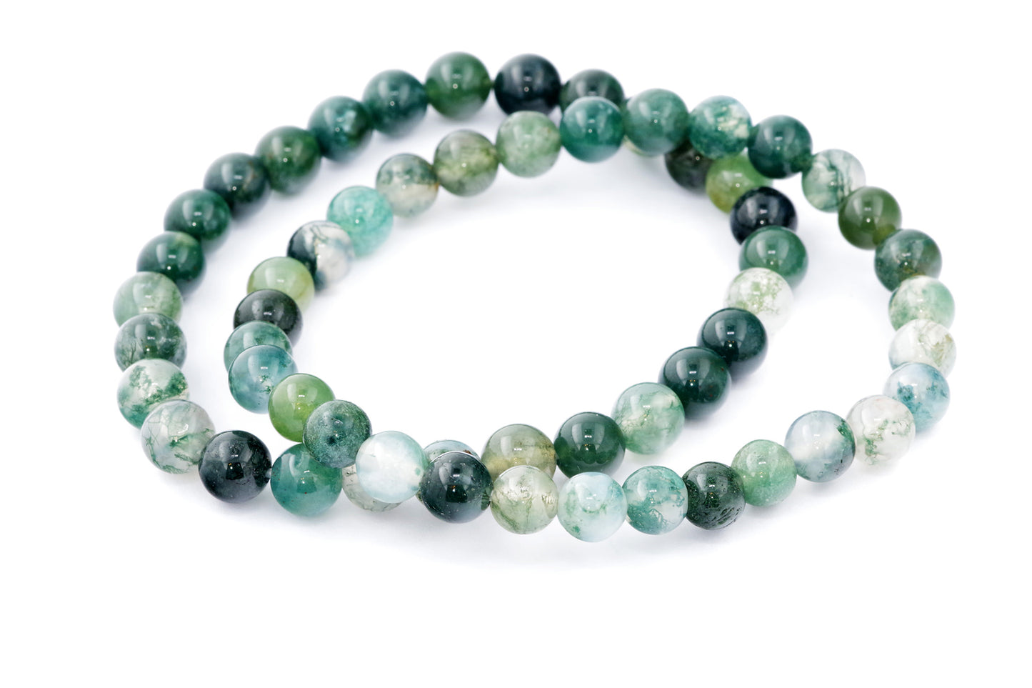 Βραχιόλι από πράσινο αχάτη – 6mm