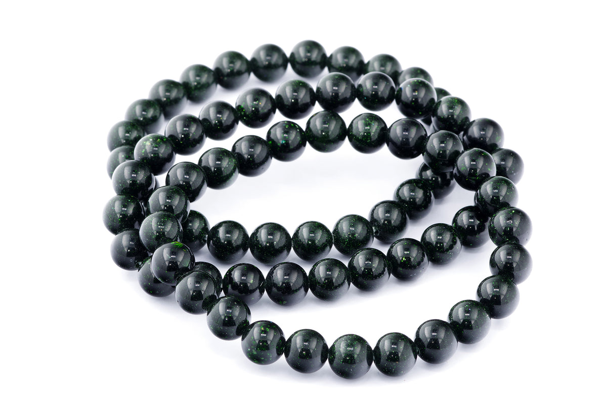 Grøn guldssten armbånd – 8mm