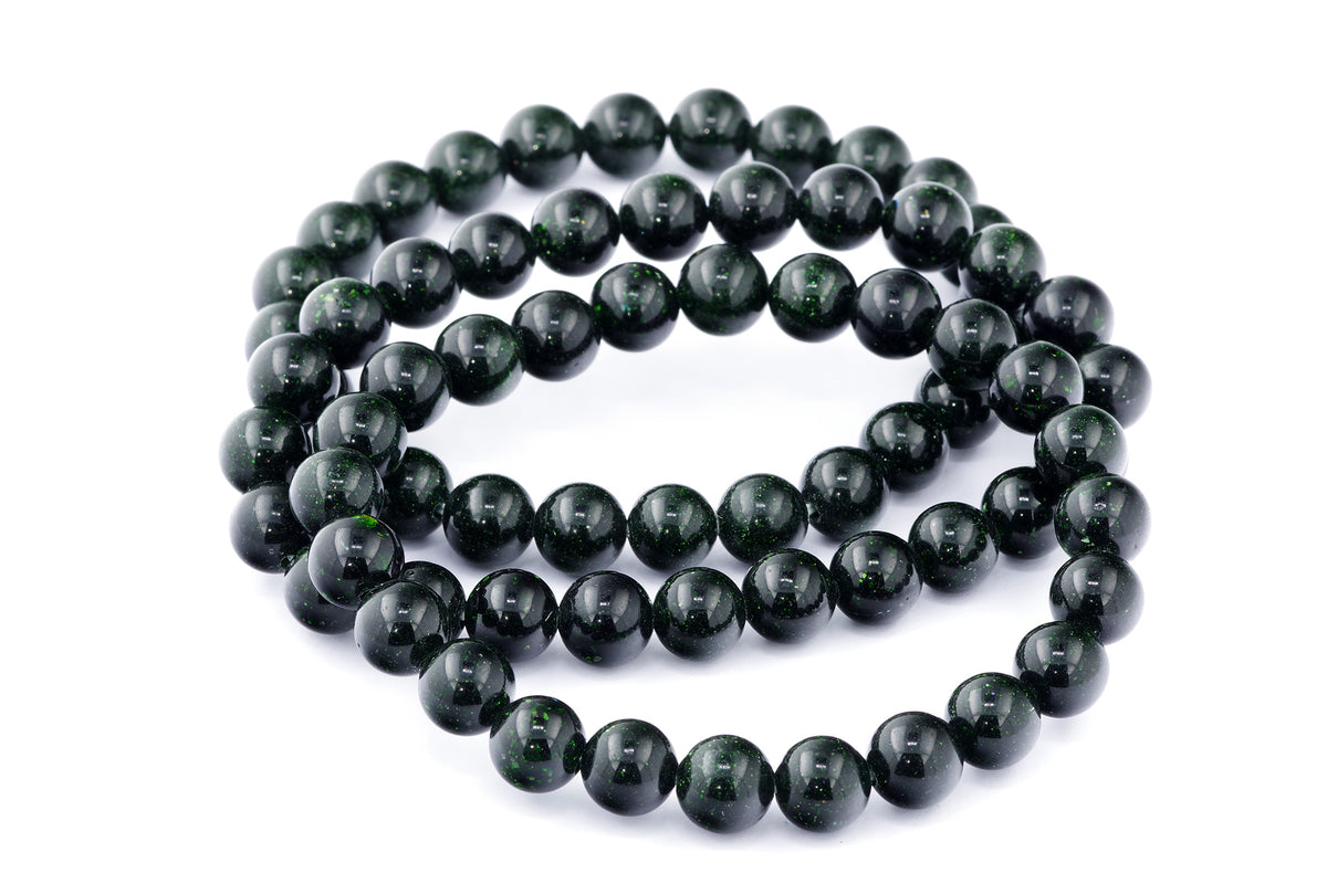 Grøn guldssten armbånd – 8mm
