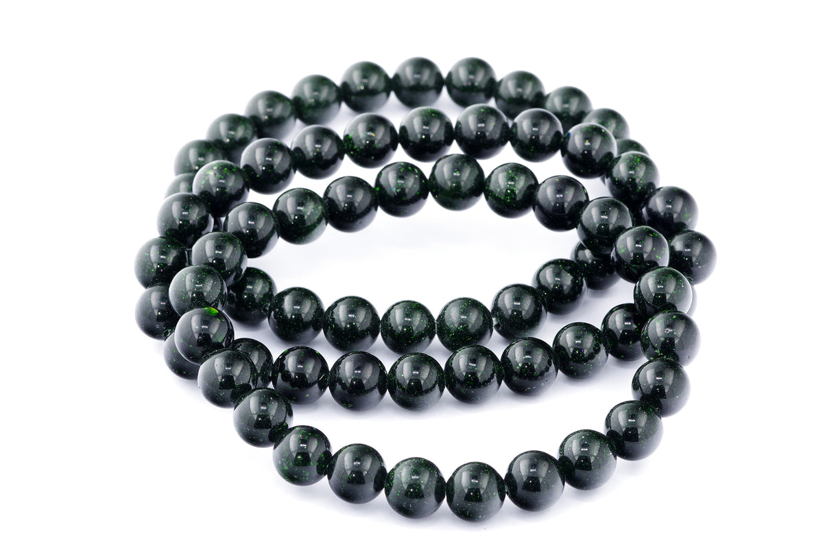 Grøn guldssten armbånd – 8mm